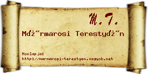 Mármarosi Terestyén névjegykártya
